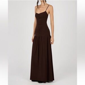 WeWoreWhat Chocolate Brown Maxi Dress
